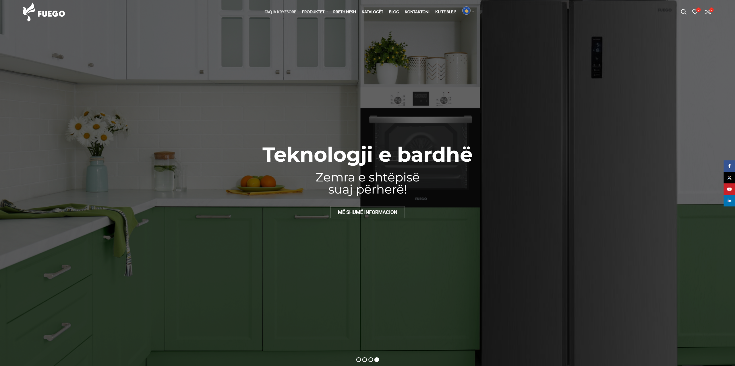 FUEGO Kosovo localized website desktop view