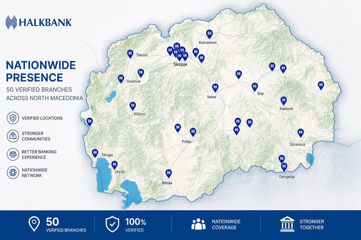 Halkbank branch network Google Maps project
