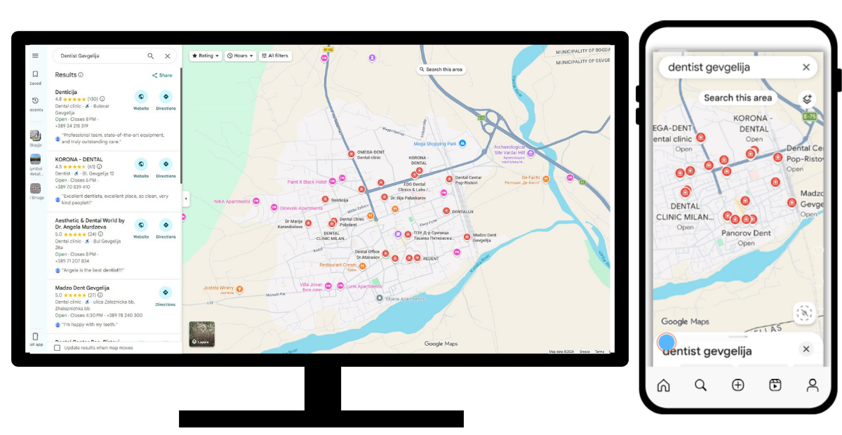 Businesses in Gevgelija on Google